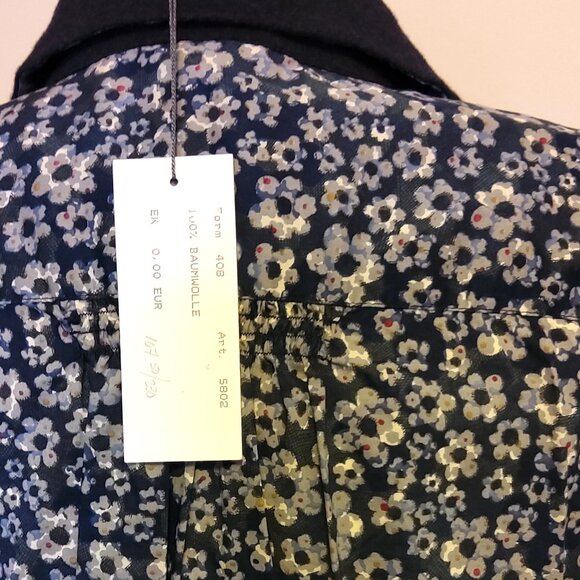 NWT NH NADINE H Women’s Multi Color Printed Floral Pleated Long Sleeve Blouse 38 - Picture 9 of 10